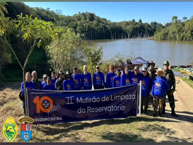 AO CONJUNTA EM TELMACO BORBA REALIZAM LIMPEZA NO ALAGADO DA REPRESA MAU