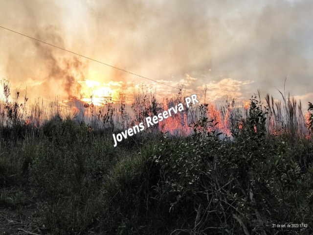 DEFESA CIVIL DE RESERVA  ACIONADA PARA ATENDER INCNDIO FLORESTAL 