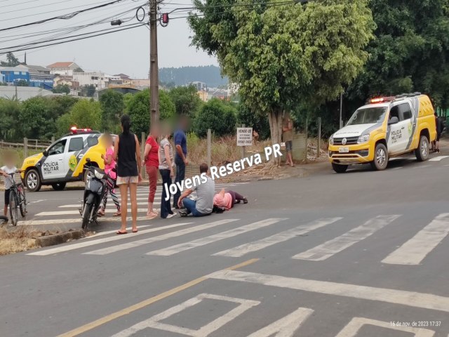 MOTOCICLISTA  ENCAMINHADA AO PAM APS ACIDENTE EM RESERVA (PR)