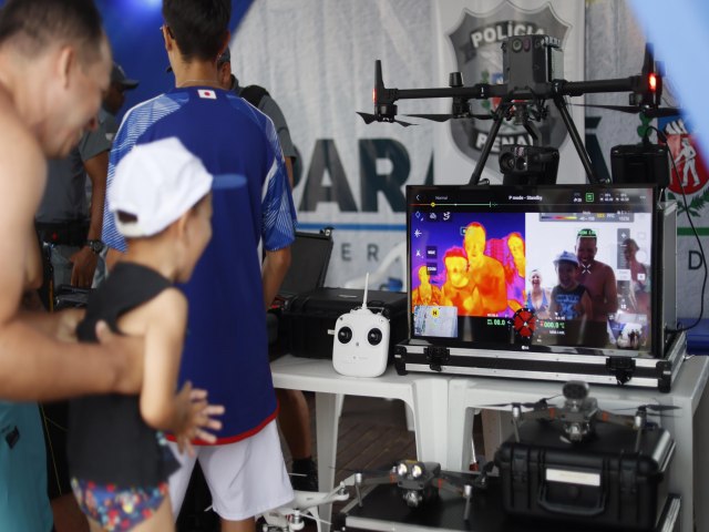 EXPOSIO DA POLCIA PENAL COM DRONES E TECNOLOGIA ATRAI TURISTAS E MORADORES DO LITORAL