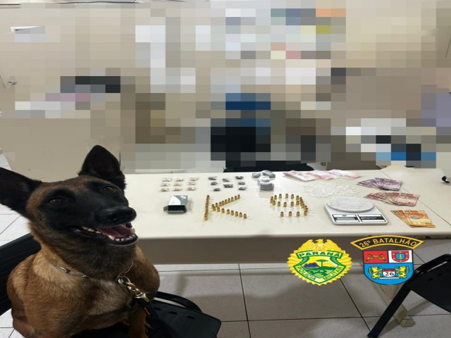 POLCIA MILITAR APREENDE DROGAS E MUNIES EM TELMACO BORBA (PR)