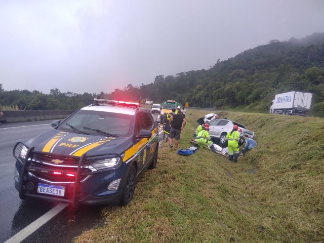 ACIDENTE ENVOLVENDO POLICIAL RODOVIRIA FEDERAL EM CAMPINA GRANDE DO SUL (PR)