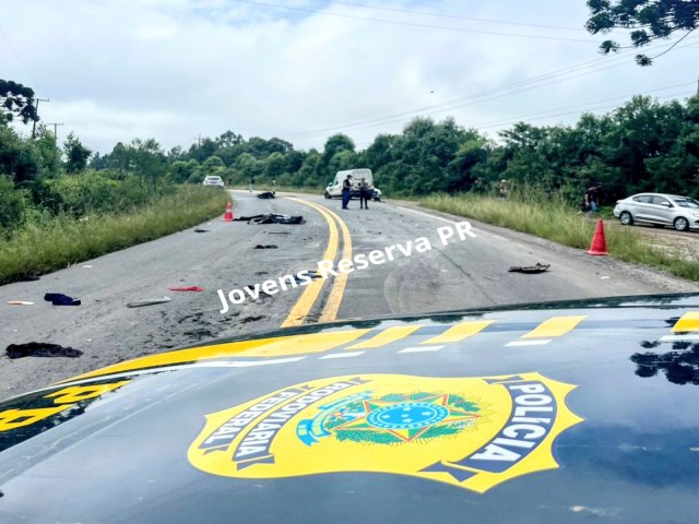 MOTOCICLETA COM PLACA DE RESERVA SE ENVOLVE EM ACIDENTE E CONDUTOR ENTRA EM BITO EM MALLET (PR)