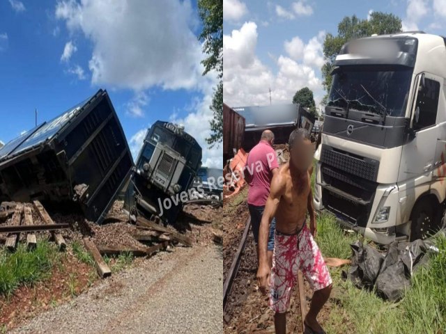 CMERAS FLAGRAM ACIDENTE ENTRE CARRETA E TREM EM ROLNDIA (PR)