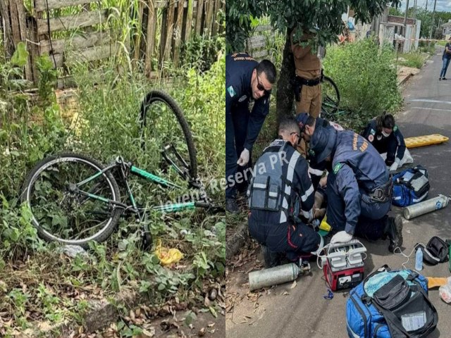 TRAGDIA EM MANDAGUAU-PR: MENINO DE 10 ANOS MORRE APS ACIDENTE DE BICICLETA