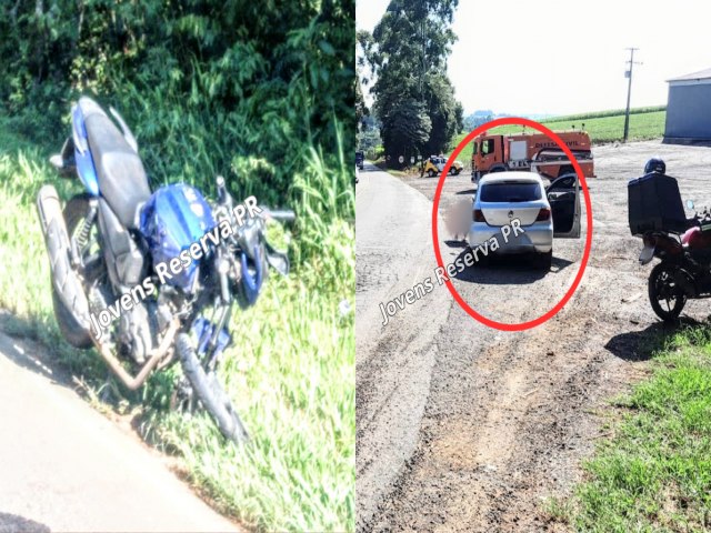 MOTOCICLISTA FICA FERIDO EM ACIDENTE NA PR-441, ENTRE RESERVA E BARRA MANSA 