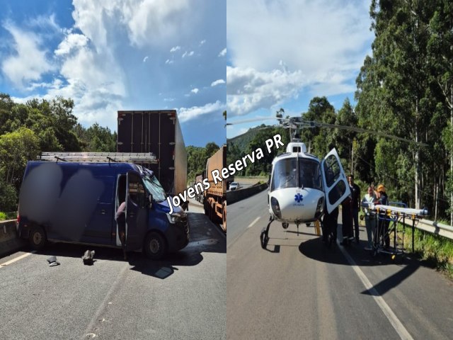 CONDUTOR FICA GRAVEMENTE FERIDO EM ACIDENTE NA BR-376 EM TIBAGI (PR)