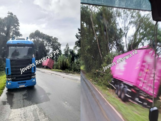 TRNSITO NA RODOVIA ENTRE RESERVA E CNDIDO DE ABREU SER INTERROMPIDO PARA REMOO DE CARRETA