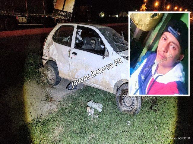 JOVEM QUE ENTROU EM BITO APS CAPOTAMENTO DE VECULO  IDENTIFICADO 