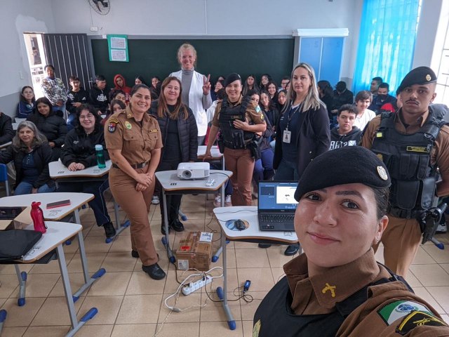 26 BPM REALIZA PALESTRA DO PROGRAMA MULHER SEGURA PARAN NO COLGIO MARCELINO NOGUEIRA