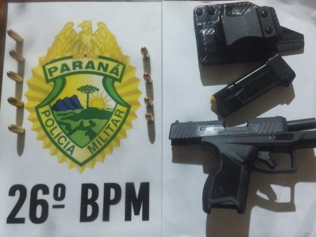 INDIVDUO  PRESO POR PORTE ILEGAL DE ARMA DE FOGO EM RESERVA-PR