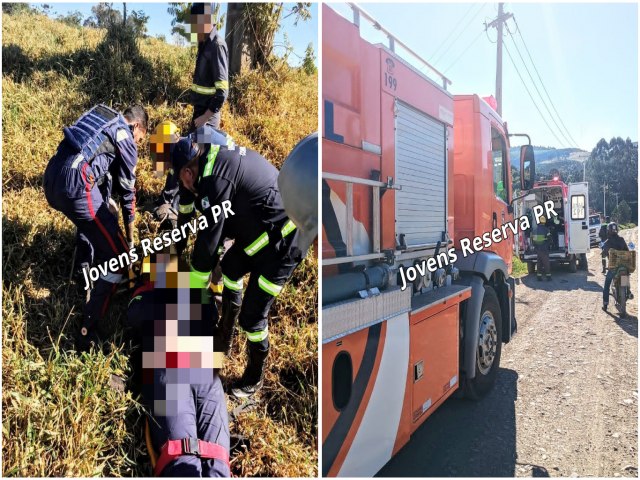 RAPAZ  ATINGIDO NA CABEA POR CASA DE JOO DE BARRO, EM RESERVA/PR