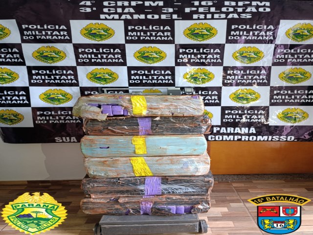 POLICIA MILITAR DE MANOEL RIBAS APREENDE 154 KG DE SUBSTNCIA ANLOGA  MACONHA