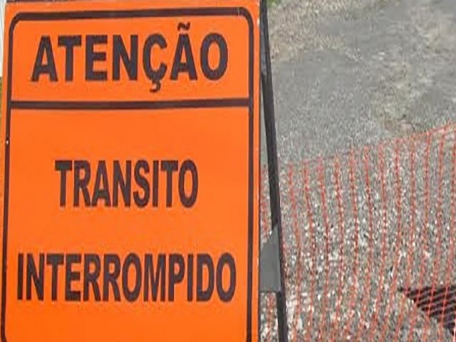 ESTRADA DO FAXINAL FINO TER O TRNSITO INTERROMPIDO DEVIDO A OBRAS