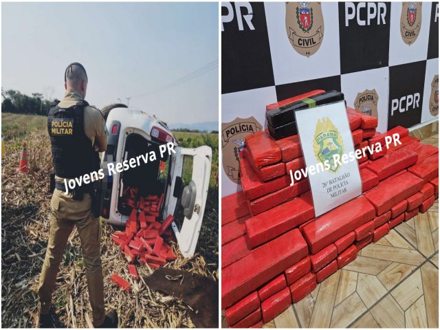 POLCIA MILITAR APREENDE 72,7 KG DE MACONHA EM CNDIDO DE ABREU-PR