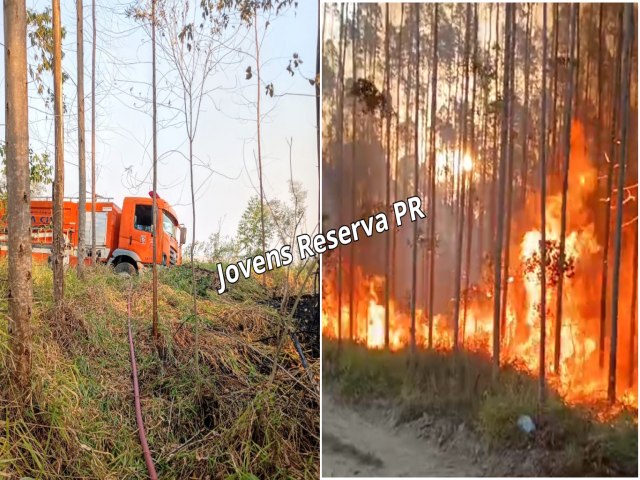 DEFESA CIVIL DE RESERVA ATENDE OCORRNCIA DE INCNDIO NO SABUGUEIRO 