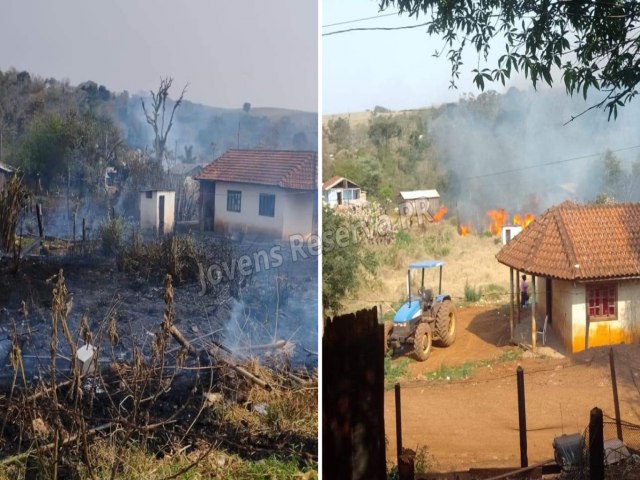 INCNDIO  REGISTRADO NA TERRA INDGENA IVA EM MANOEL RIBAS-PR