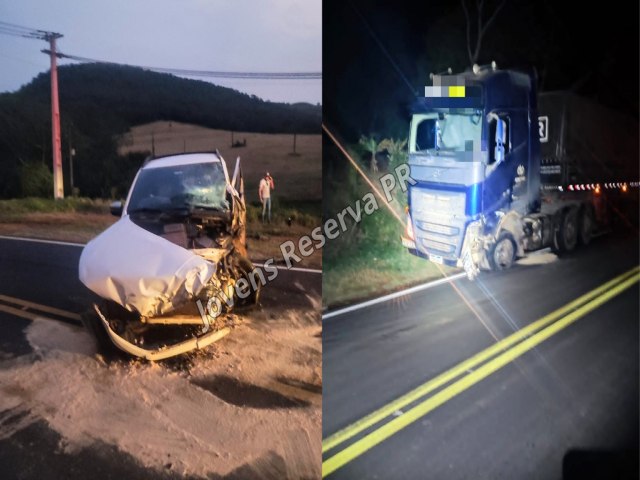 PRE ATENDE ACIDENTE NA RODOVIA PR-487, ENTRE MANOEL RIBAS E CNDIDO DE ABREU-PR