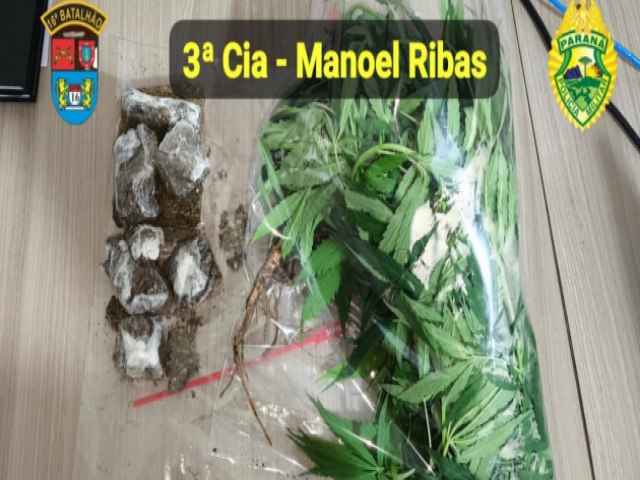 INDIVDUO  PRESO POR TRFICO DE DROGAS EM MANOEL RIBAS-PR