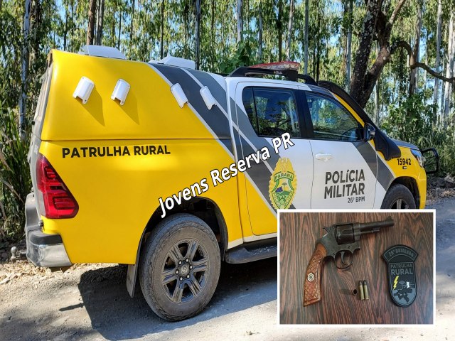 EM RESERVA, PATRULHA RURAL ATENDE OCORRNCIA DE AMEAAS E POSSE ILEGAL DE ARMA DE FOGO