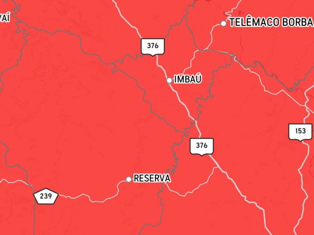 PARAN EST SOB ALERTA DE PERIGO E TEMPERATURAS PODEM CHEGAR A QUASE 40C EM ALGUMAS CIDADES