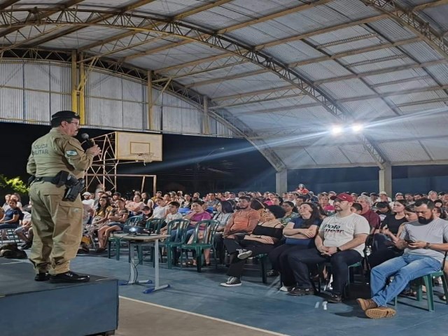 COMANDANTE DO 26 BATALHO REALIZA PALESTRA RELATIVA  OPERAO MULHER SEGURA NO MUNICPIO DE RESERVA