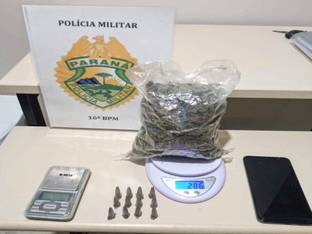 POLCIA PRENDE CASAL E APREENDE DROGAS EM MANOEL RIBAS-PR