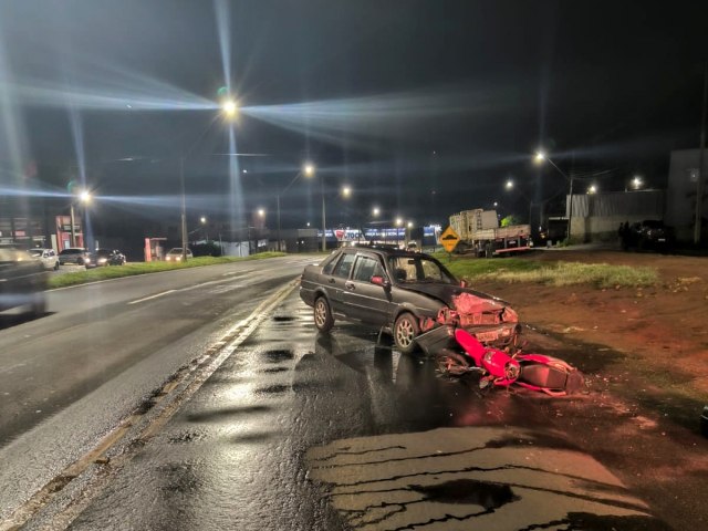 MOTOCICLISTA FICA FERIDO EM ACIDENTE NA PR-160 EM TELMACO BORBA-PR