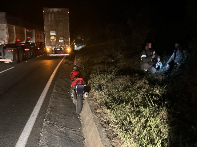 ACIDENTE NA PR-160 EM IMBA� DEIXA MOTOCICLISTA FERIDO