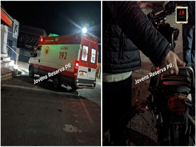 ACIDENTE DE MOTO MOBILIZA EQUIPE DO SAMU NA NOITE DE QUARTA-FEIRA EM RESERVA-PR 