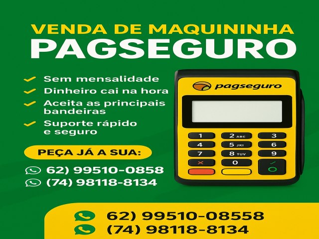  Quer uma maquininha PagBank sem aluguel, com cashback e taxa 0% por 30 dias?