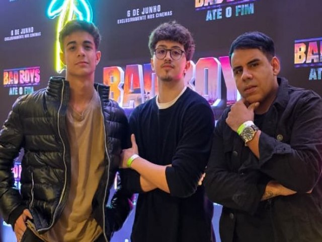 Allexandre Colman, Caio Recke e Renan Medeiros prestigiaram uma premiere do filme Bad Boys Ate o Fim