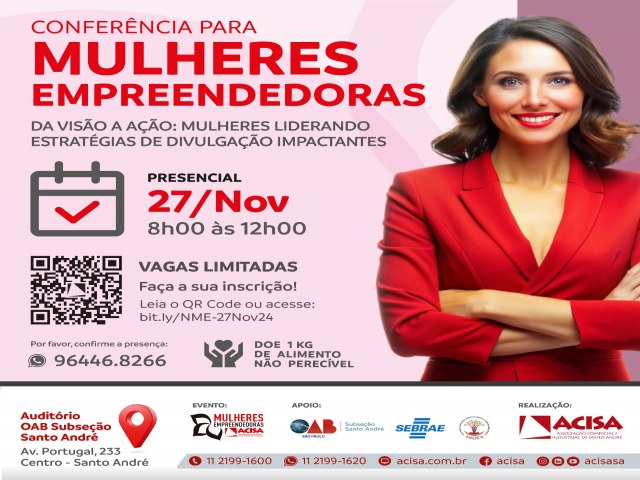 Conferncia para mulheres empreendedoras