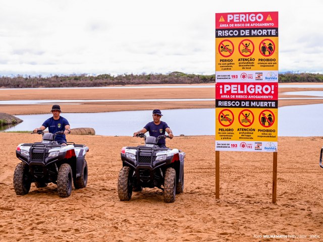 Defesa Civilintensificafiscalizao naspraias e balnerios de Boa Vista