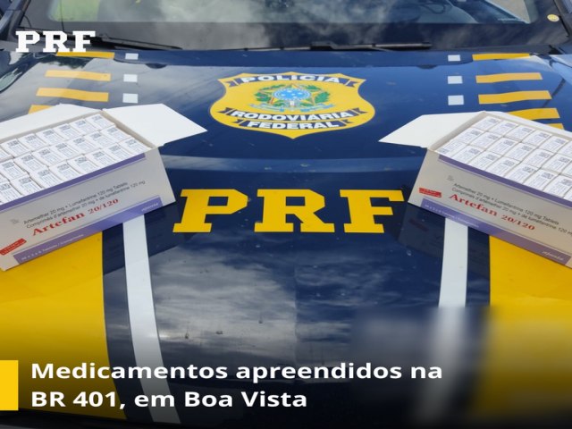 PRF em Roraima apreende arma de fogo, veculo adulterado e medicamentos contrabandeados