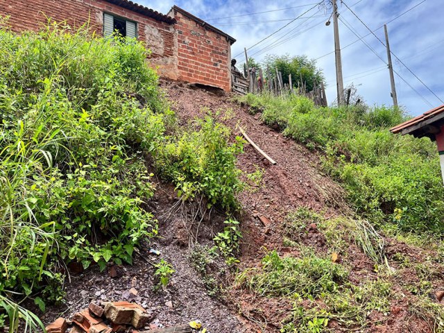 Risco de deslizamento de terra ameaça residências no Morro da AABB  em Picos