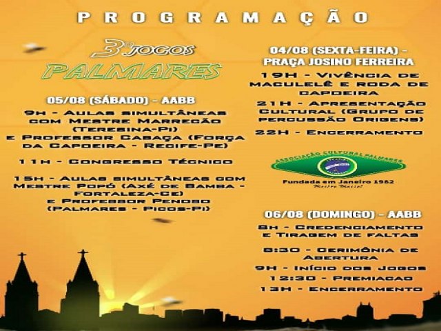 III Jogos Palmares será realizado neste sábado e domingo em Picos
