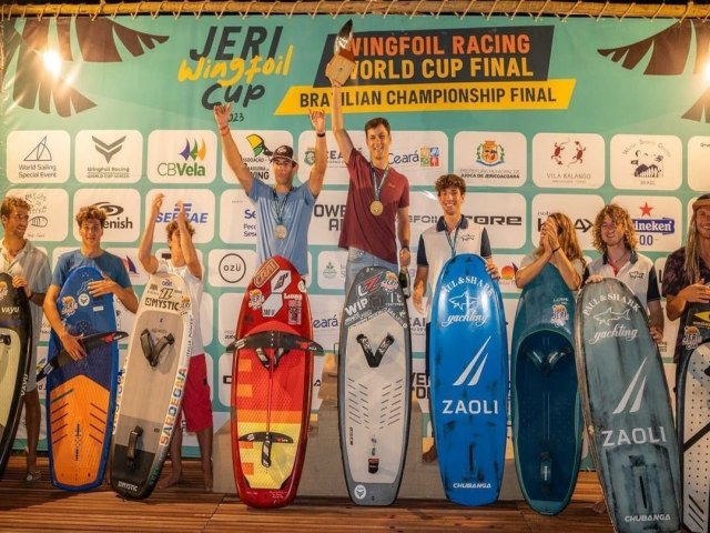 Cearenses se destacam na final do Campeonato Mundial e Brasileiro de Wingfoil de Jericoacoara