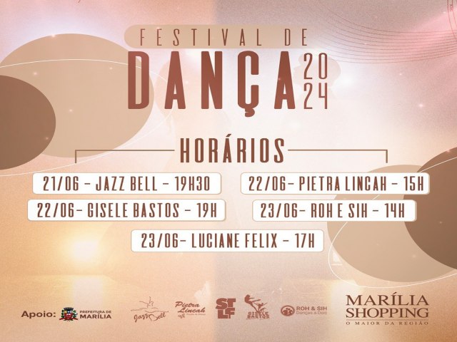 Marlia Shopping promove a sexta edio do Festival de Dana