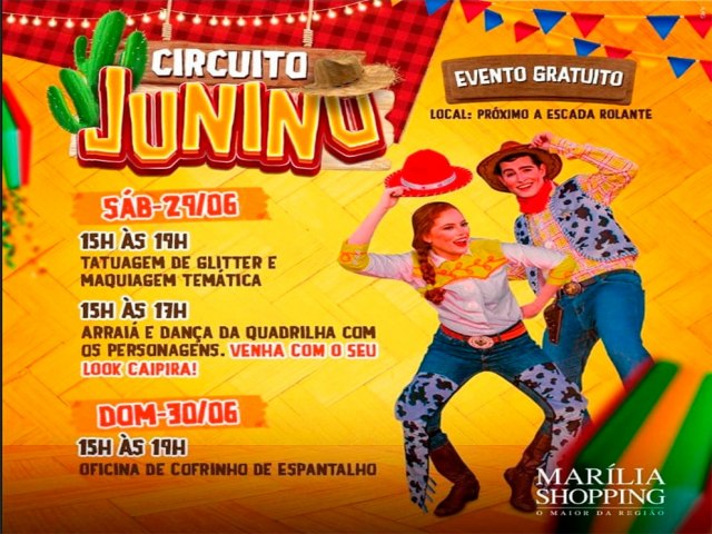 Marlia Shopping celebra Festa Junina com atraes especiais
