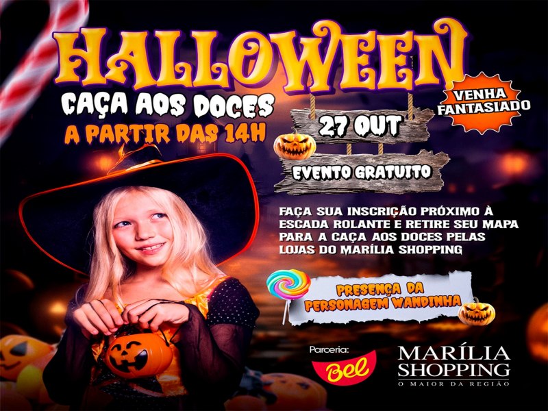 Marlia Shopping celebra o Halloween com Caa aos Doces