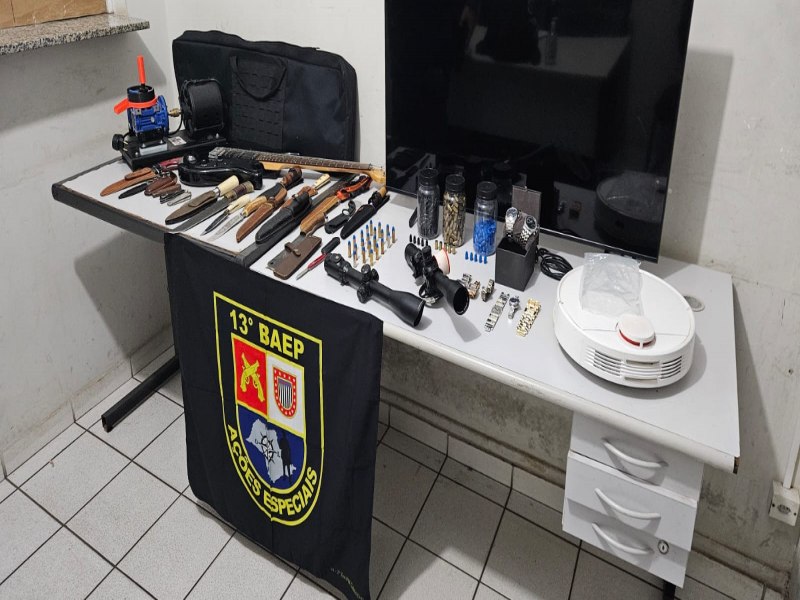 A BAEP realiza uma apreenso significativa de armas em Marila - SP