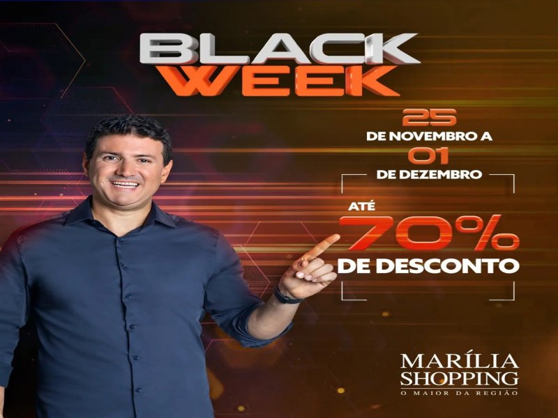 Marlia Shopping realiza Black Week com descontos de at 70% 