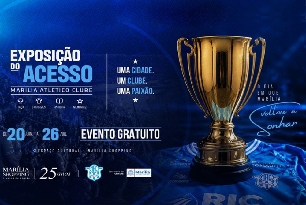 Exposi��o no Mar�lia Shopping re�ne momentos marcantes do Mar�lia Atl�tico Clube
