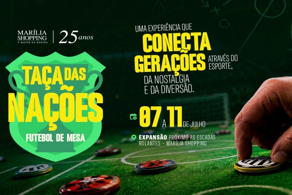 Futebol de mesa resgata mem�rias e promove integra��o entre gera��es no Mar�lia Shopping