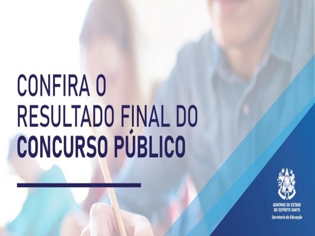 Sedu divulga resultado do concurso pblico para professor e agente de Suporte Educacional