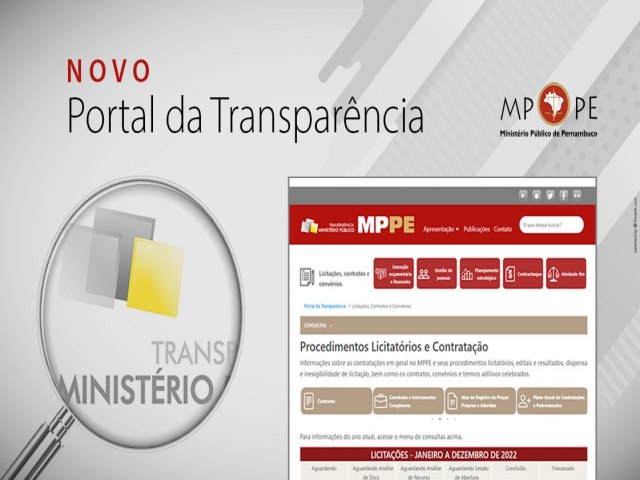 MPPE lança nova versão do Portal da Transparência