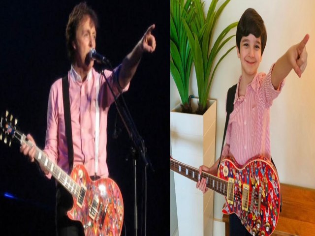 Brasileiro de dez anos  a nica criana cover de Paul McCartney no mundo e tem sonho de conhecer o astro
