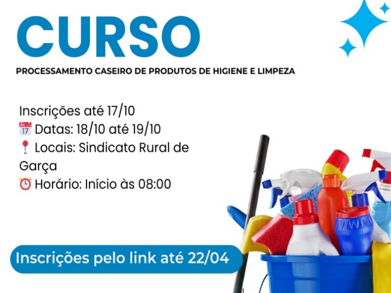 Curso Processamento Caseiro de Produtos de Higiene e Limpeza