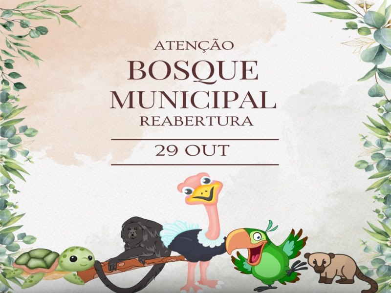 Bosque Municipal reabre aps melhoria na qualidade do ar